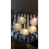 iv candles Iv Candles Beyaz 12'li Büyük Boy Suda Yüzen Mum BEYAZ