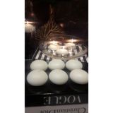 iv candles Iv Candles Beyaz 6'lı Maxi Büyük Boy Suda Yüzen Mum BEYAZ