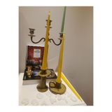 iv candles İV candles Candlestick 3'lü Sarı Büyük Boy Şamdan Mumu Sarı
