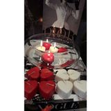 Iv Candles Sevgililer Günü Kalpli 10 Lu Mum - Kırmızı - 10 Adet