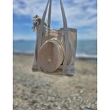 Iva Kadın Kanvas Dokuma Omuz Taşıma Çantası - GENİŞLİK:42CM YÜKSEKLİK:38CM ALT KÖRÜK:11CM ASKI UZUNLUĞU:30CM - Krem