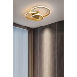 Ivan Modern Tasarım Eskitme Renk Salon Mutfak Hol Beyaz LED 3 Lü Avize - Altın - Seçenek 1