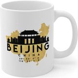 Ivart Beijing Çin Şehir Temalı Baskılı Premium Porselen Kupa Bardak - 1 Adet - 300 ml