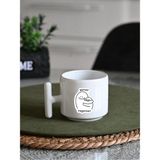 Ivart Better Together Baskılı Premium Porselen T Kulplu Kupa Bardak-Nescafe&latte Fincanı-Motto - 1 Adet - 300 ml