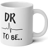 Ivart Geleceğin Doktoru Baskılı Premium Porselen Kupa Bardak-Hediye-Motto - 001 - Beyaz - 300 ml