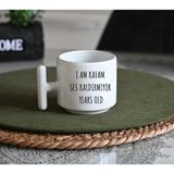 Ivart I Am Kafam Ses Kaldırmıyor Year Old Baskılı Porselen T Kulplu Kupa-Hediye-Doğum Günü-Sevgililer Günü - 001 - Beyaz - 300 ml