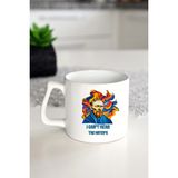 Ivart I Can't Hear The Hater's -Van Gogh Baskılı Porselen Lüks Kupa Bardak-Hediye-Motto - 1 Adet - 300 ml