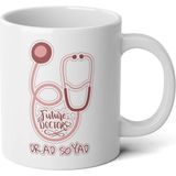 Ivart Kişiye Özel Geleceğin Kadın Doktoru Baskılı Premium Porselen Kupa Bardak-Hediye-Motto - 1 Adet - 300 ml