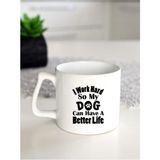 Ivart Köpeğimin Daha Iyi Bir Hayata Sahip Olması Için Porselen Kulplu Kupa Bardak-Nescafe&latte - 1 Adet - 300 ml