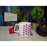 Ivart Pembe Kareli Lüks Kupa Bardak-Nescafe & Latte Fincanı-Motto