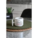 Ivart Psikolojimiz Iflas Ettiği Için Baskılı Porselen T Kulplu Kupa Bardak-Nescafe & Latte Fincanı-Motto - 001 - Beyaz - 300 ml