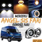 Iveco Daily Uyumlu Üniversal Mercekli Angel Sis Farı Metal Su Geçirmez 76 Mm Turuncu Halkalı Gündüz Farı Angel Eyes 2 Adet