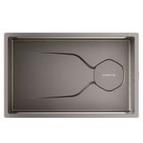 IVENTO - NANO GREY 75 CM TEZGAHALTI / TEZGAHÜSTÜ PASLANMAZ ÇELİK EVİYE SET 750*430*223