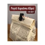 IvırZıvırLab Poşet Kapatma Klipsi (Gıda Saklama Mandalı) – 10 Adet Siyah