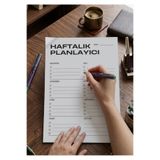 İvmera A4 Siyah Beyaz Haftalık Planlayıcı Profesyonel 50 yaprak