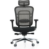 Ivo Ergonomik Ofis Koltuğu Alüminyum Ayak File Sırt Kumaş Oturum Ayarlanabilir Başlıklı Sessiz 5 Tekerlekli