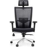 Ivo File Sırt Kumaş Oturumlu Krom Ayaklı Ergonomik Ofis Koltuğu 5 Tekerlekli Yükseklik Ayarlı Bel Destek