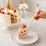 Ivory 29 cm Sert Plastik Spatula Isıya Dayanıklı Yapışmaz Yüzey Uyumlu Esnek Hamur Pasta Kek Krep Servis Spatulası Sariva Home - Beyaz