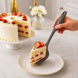 Ivory 29 cm Sert Plastik Spatula Isıya Dayanıklı Yapışmaz Yüzey Uyumlu Esnek Hamur Pasta Kek Krep Servis Spatulası Sariva Home - Gri