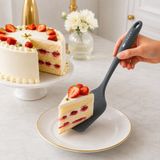 Ivory 29 cm Sert Plastik Spatula Isıya Dayanıklı Yapışmaz Yüzey Uyumlu Esnek Hamur Pasta Kek Krep Servis Spatulası Sariva Home - Koyu Gri