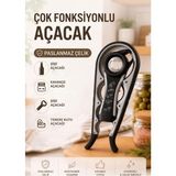 Ivory 2li Kavanoz Konserve Soda Şişe Kapağı Açacağı Açacak Seti (Siyah)