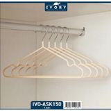 IVORY 5’li Metal Silikon Kaplamalı Elbise Askısı – Kaydırmaz Dayanıklı Askı Seti