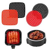 Ivory Air Fryer Silikon Pişirme Matı | Yüksek Isıya Dayanıklı Kare Hava Fritözü Matı, Yapışmaz Delikli Yeniden Kullanılabilir Silikon Pişirme Altlığı (Model: Ivo-sl121)