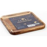 Ivory Akasya 20 cm Kare Servis Tabağı - Kahverengi - 20 CM KARE AKASYA SERVİS TABAĞI