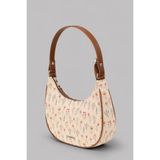 Ivory Bloom Bag – Çiçek Desenli Kanvas Omuz Çantası