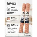 Ivory Halı Kaydırmaz Mat 45X90 cm 2 Ad ( Carpet Non - Slip Mat) - Somon