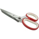 Ivory Paslanmaz Çelik Çok Amaçlı Mutfak Makası (Kırmız, IVO-9939) | Tavuk ve Balık Kesici, Sebze ve Kemik Kesici, Paket Açıcı, Model: MKS-5626 - 001 - Beyaz - 0,5 ml