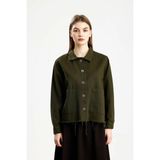 IVRESSE PAMUKLU GABARDİN CEPLİ FIT CEKET HAKİ - 2XL - Haki