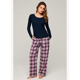 Ivy Yarım Patlı Ekose Desenli Pijama