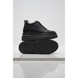 İx Cloudlift Kadın Gizli Topuk Sneaker Süet Günlük Rahat Spor Ayakkabı Boy Uzatan 8cm - Siyah