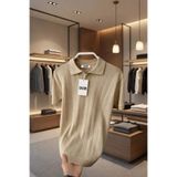 ixir erkek yazlık dokulu hemsıre yaka poloyaka triko tişört rahat kaliteli efil efil basic t-shirt