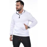 İxir İxir Kanguru Cepli Yağmurluk Beyaz Düz