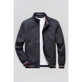 Ixir Klasik Fermuarlı Lacivert Erkek Mont & Ceket Su İtici Özellikli Casual Model - 4XL