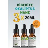 ixirciyusuf Okaliptus Yağı + Biberiye Yağı + Nane Yağı 3'lü Saf Uçucu Yağ Seti 20 ml