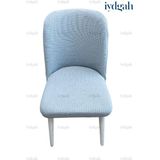 IYDGAH Büyük Oval Likralı Sandalye Kılıfı Yıkanabilir Streç Lastikli Bambu Sandalye Örtüsü 1 Adet Gri Renk - 45 x 56 cm
