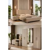 İyena Home Living Amore Bazalı Yatak Odası Takımı - Krem
