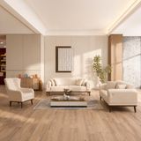 İYENA HOME LİVİNG Candy 3+3+1+1 Koltuk takımı Krem Sırt Mekanizmalı Yataklı