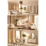 İyena Home Living Düğün Paketi Bohem Rena Ev Grubu ( Yatak Odası Takımı + Yemek Masası + 4 Sandalye + Konsol + Ayna + 3+3+1 Koltuk Takımı) Bohem Yaşam Paketi Bej