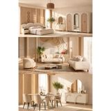 İYENA HOME LİVİNG Düğün Paketi Bohem Rena Ev Grubu ( Yatak Odası Takımı + Yemek Masası + 4 Sandalye + Konsol + Ayna + 3+3+1 Koltuk Takımı ) Bohem Yaşam Paketi