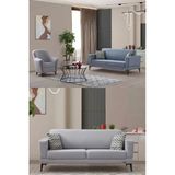 İyena Home Living Victor 3+3+1 Sırt Mekanizmalı Modern Koltuk Takımı Gri