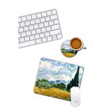 iyi fikirler Van Gogh Servi Ağaçlı Buğday Tarlası Mouse Pad ve Bardak Altlığı Set