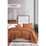 Iyi Geceler Istanbul Aztec Yatak Örtüsü Seti - Kiremit - 240 x 260 cm
