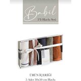 İyi Geceler İstanbul Iyi Geceler Istanbul 5'li Kutulu 30X50 cm Babil Mutfak Havlusu - 30 x 50 cm - 001-Renkli