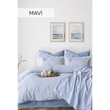 Iyi Geceler Istanbul Maribell Pikeli Nevresim Takımı Çift Kişilik - Mavi - 200 x 220 cm