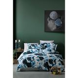 İyi Geceler İstanbul Pamuk Saten Çift Kişilik Nevresim Takımı - Gizia Blue - 200 x 220 cm - Renkli