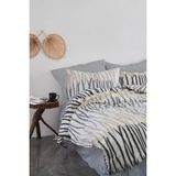 İyi Geceler İstanbul Poplin Çift Kişilik Nevresim Takımı - Linea Kahve - 200 x 220 cm - Kahverengi